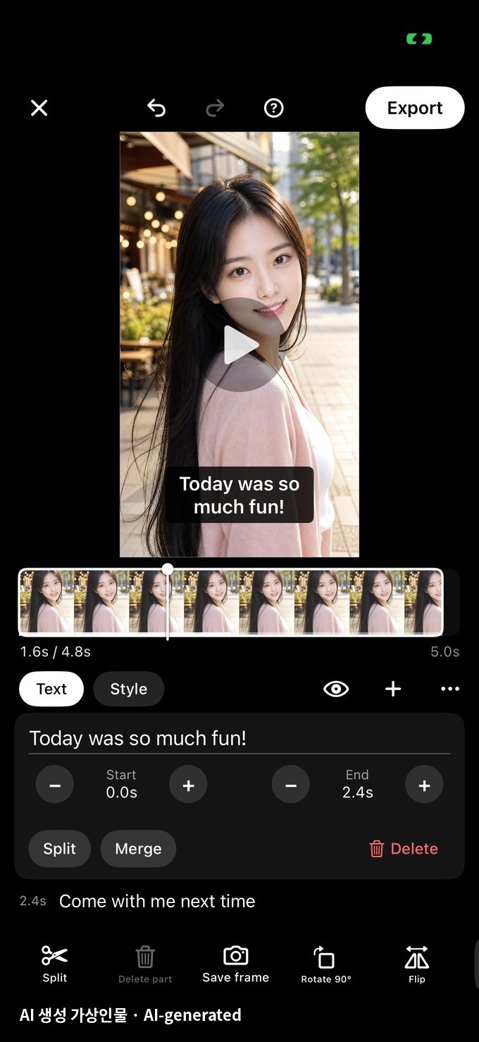 Shoot, edit, auto-caption — all on device